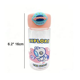 Astronaut Cat Plastic Bottle 400ml-Pink